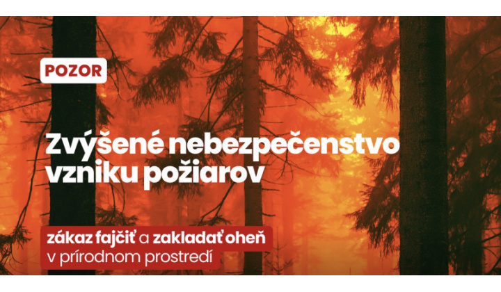 Informácia o vyhlásení času zvýšeného nebezpečenstva vzniku požiaru v územnom obvode okresov Svidník a Stropkov odo dňa 02.09.2024 o 08.00 hod až do odvolania.nový článok