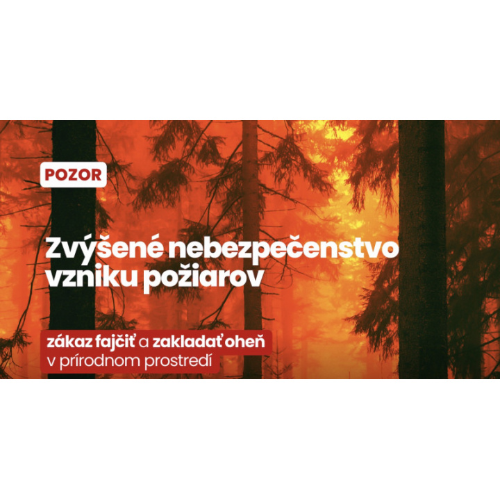 Informácia o vyhlásení času zvýšeného nebezpečenstva vzniku požiaru v územnom obvode okresov Svidník a Stropkov odo dňa 02.09.2024 o 08.00 hod až do odvolania.nový článok